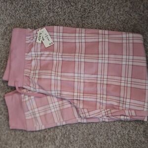 Pink Plaid Pajama Bottoms